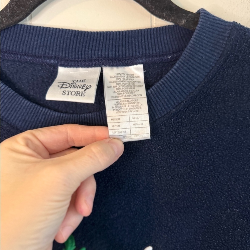 The Disney Store Vintage Navy Crewneck Sweater with Mickey and Friends, Size M - Picture 3 of 6